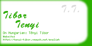 tibor tenyi business card